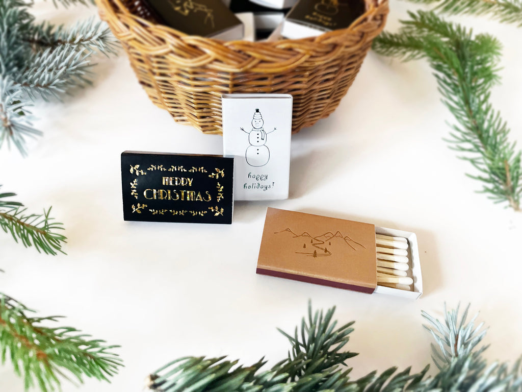 Snow Capped Mountains Matchbox | Hygge Gift | Cozy Candle Tool