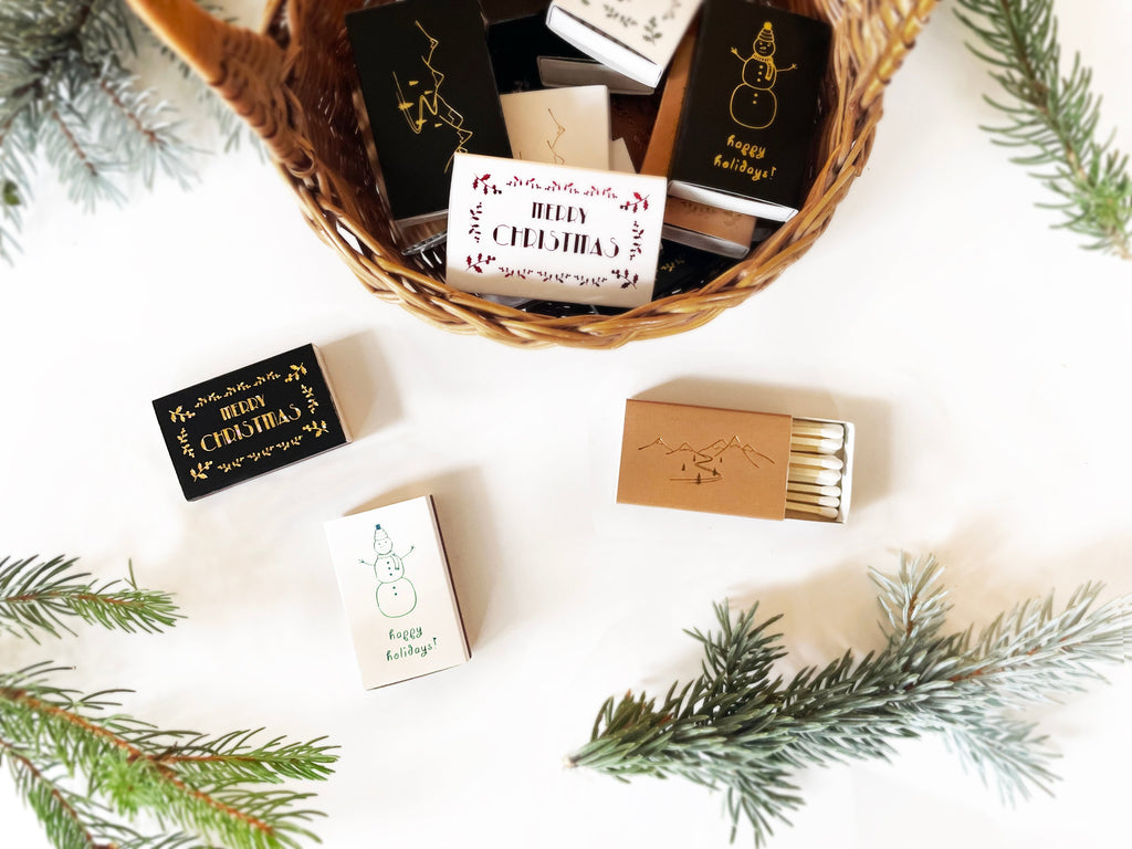 Snow Capped Mountains Matchbox | Hygge Gift | Cozy Candle Tool