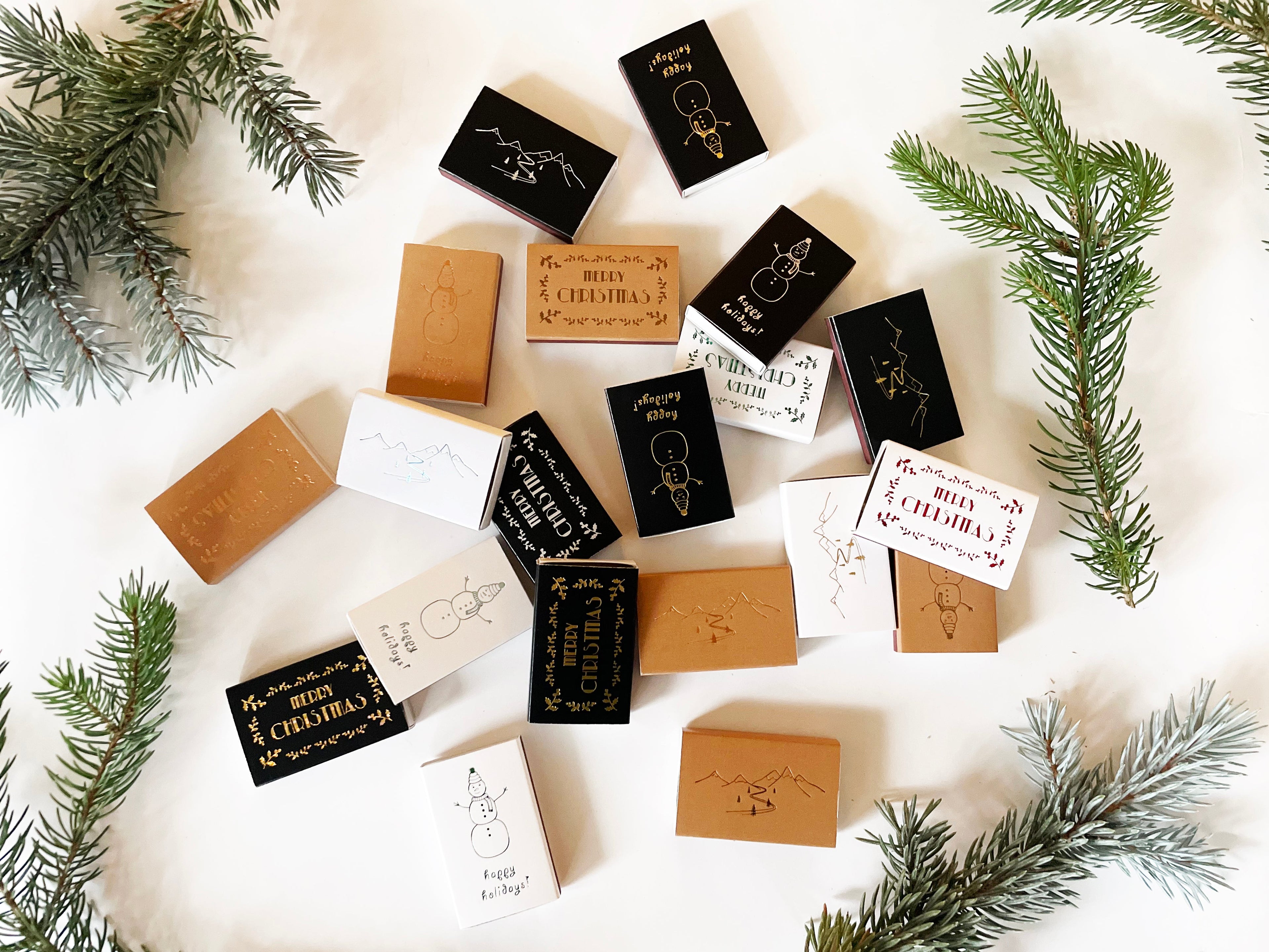 Snow Capped Mountains Matchbox | Hygge Gift | Cozy Candle Tool