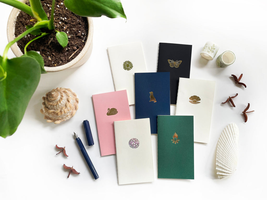Snow Capped Mountains Mini Saddle Stitch Notebook