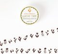 Brown Flowers Washi Tape