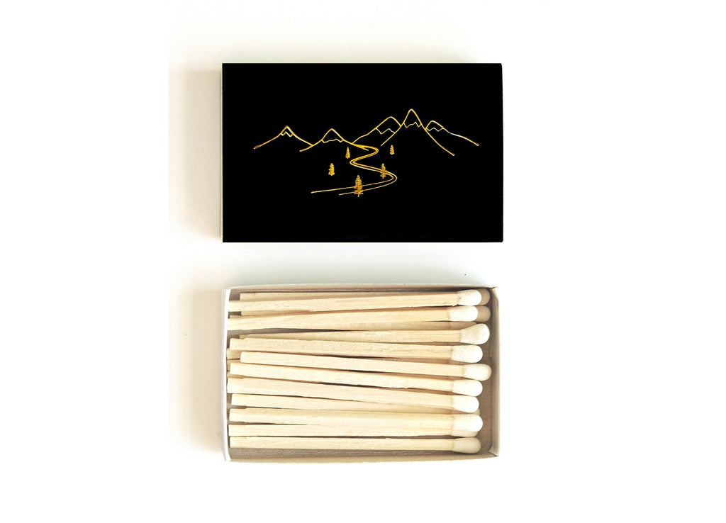 Snow Capped Mountains Matchbox | Hygge Gift | Cozy Candle Tool